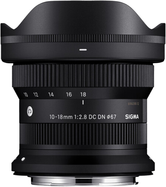 Sigma 10-18mm f/2.8 DC DN Contemporary Canon RF rechte seite