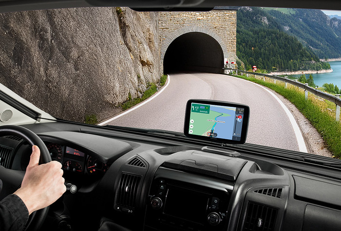 TomTom GO Camper Tour 2 Europa produkt in gebrauch