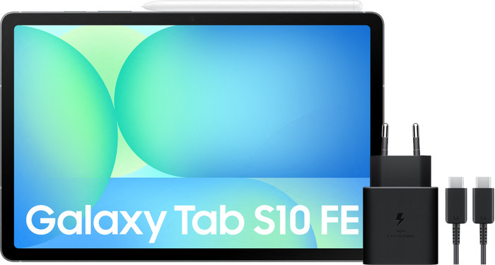 Samsung Galaxy Tab S10 FE 10,9 Zoll 128GB Wi-Fi Grau + Ladepaket Main Image