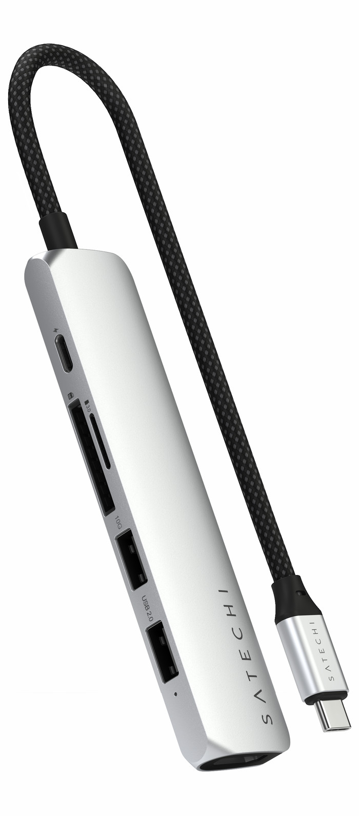 Satechi Type C Slim Multi-Port Adapter V2 Space Gray detail