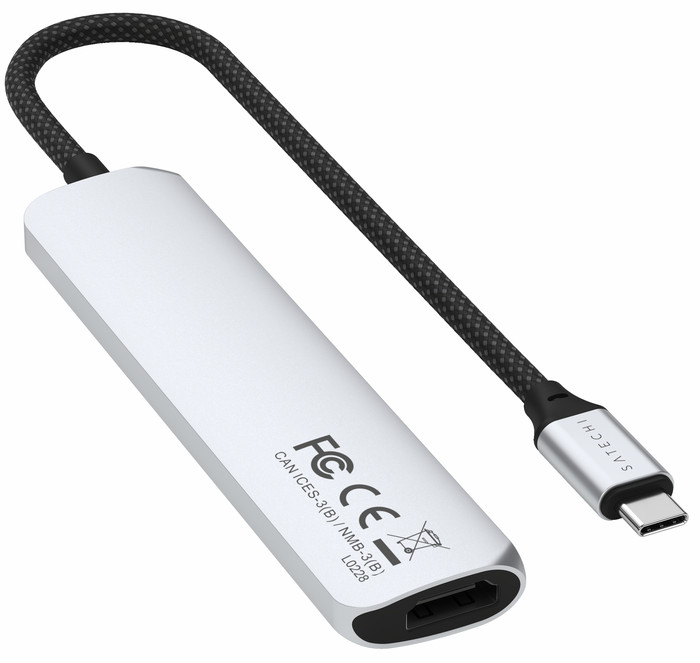 Satechi Type C Slim Multi-Port Adapter V2 Space Gray back
