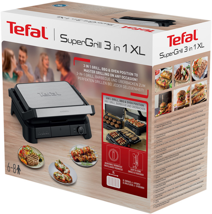Tefal SuperGrill 3-in-1 GC520D XL verpackung