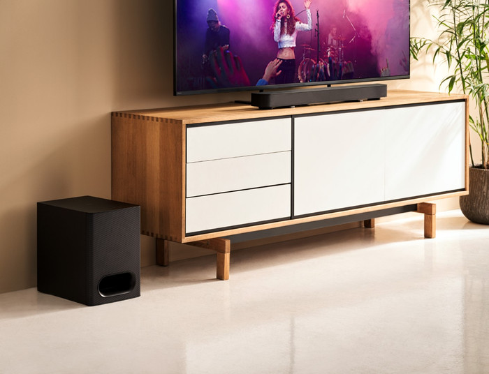 Sony 77 inches BRAVIA 8 OLED 4K (2024) + Sony BRAVIA Theatre System 6 Black product in use