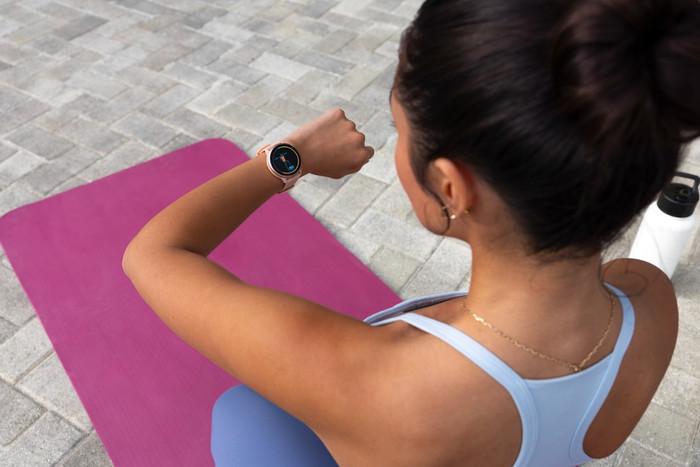 Garmin Vivoactive 6 Music Rosa produkt in gebrauch