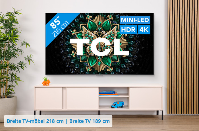 TCL 85 Zoll QD Mini-LED C61K 4K (2025) + TCL Q85H PRO visuelles Coolblue 1