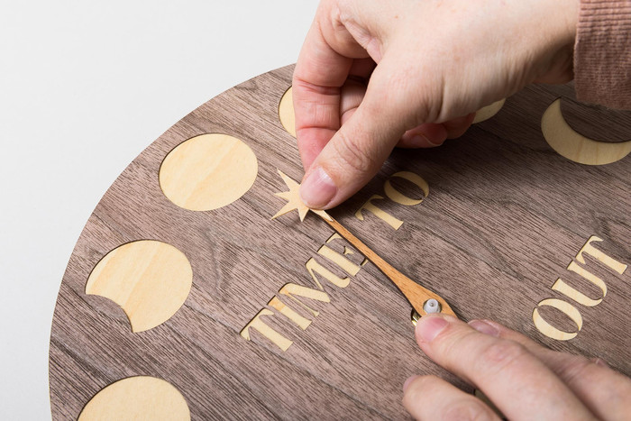 Cricut Wood Veneer 30.5x30.5cm Walnut product in use