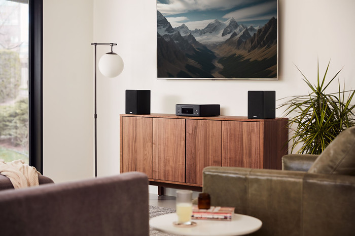 Denon Ceol N12DAB Black product in use