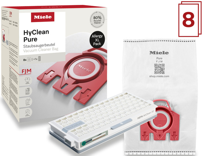 Miele Staubsaugerbeutel HyClean Pure FJM XL-Pack (8 Stück) Main Image