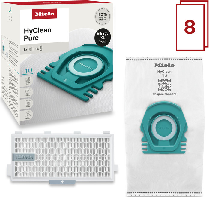 Miele Vacuum Cleaner Bags HyClean Pure TU XL-pack (8 units) Main Image