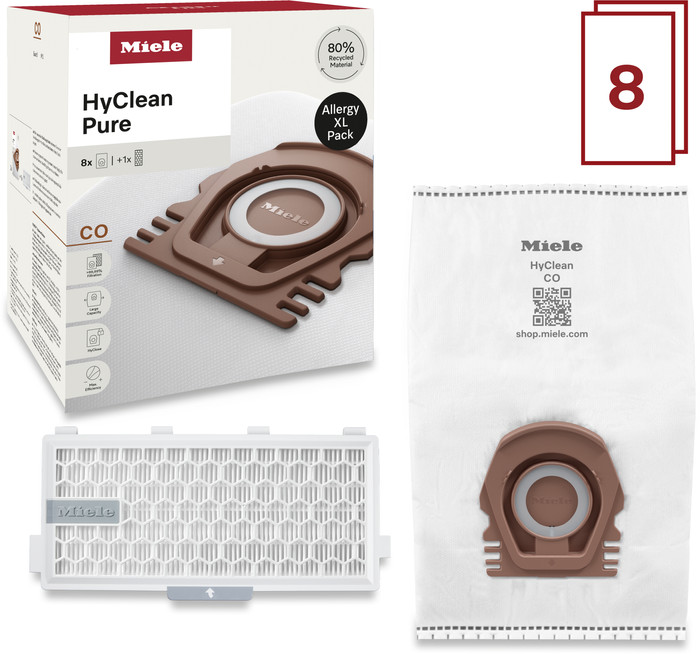 Miele Staubsaugerbeutel HyClean Pure CO XL-Pack (8 Stück) Main Image