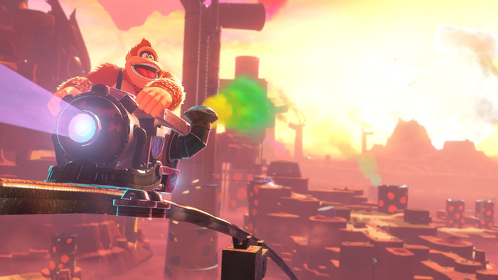 Nintendo Switch 2 + Donkey Kong Bananza + BlueBuilt Schutzhülle produkt in gebrauch