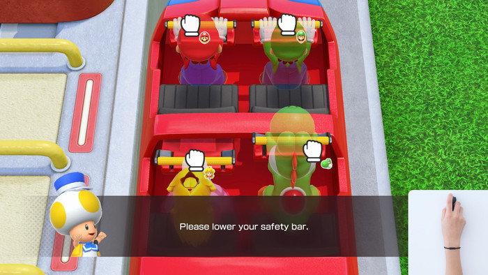 Nintendo Switch 2 + Super Mario Party Jamboree product in use