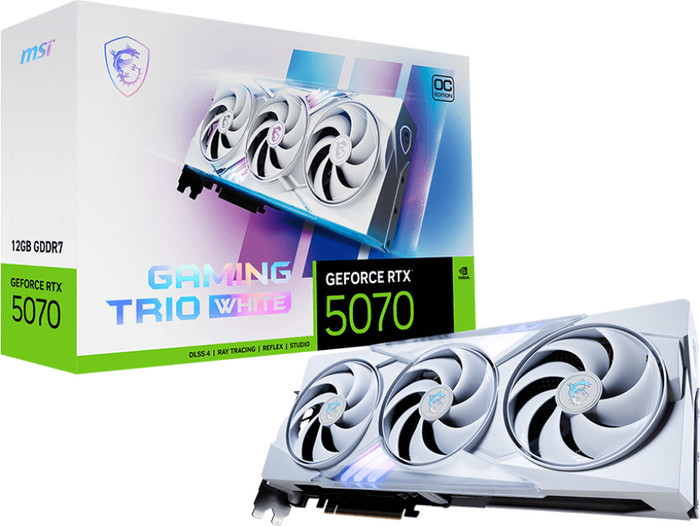 MSI GeForce RTX 5070 GAMING TRIO OC WHITE 12GB verpackung
