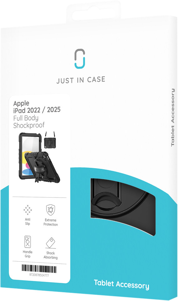 Just in Case Apple iPad (2025/2022) Rotating Back Cover Black packaging