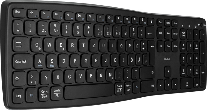 BlueBuilt Wireless USB Keyboard QWERTZ left side
