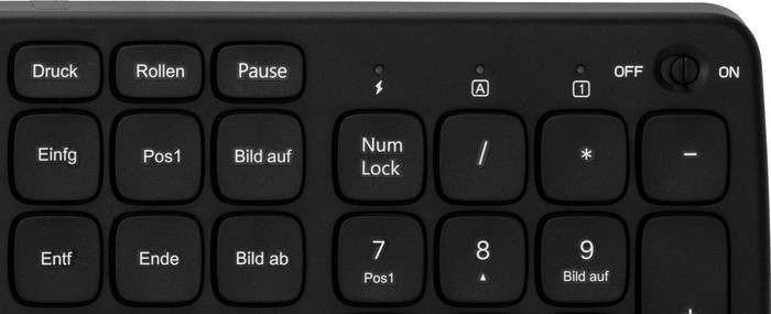BlueBuilt Wireless USB Keyboard QWERTZ detail