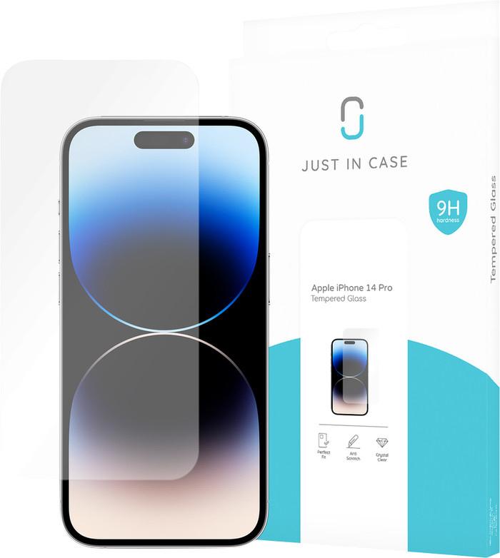Just in Case Tempered Glass Apple iPhone 14 Pro Screen Protector packaging