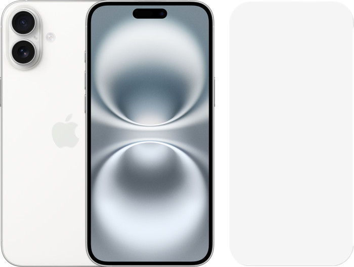 Apple iPhone 16 Plus 128GB Weiß + BlueBuilt Panzerglas Main Image