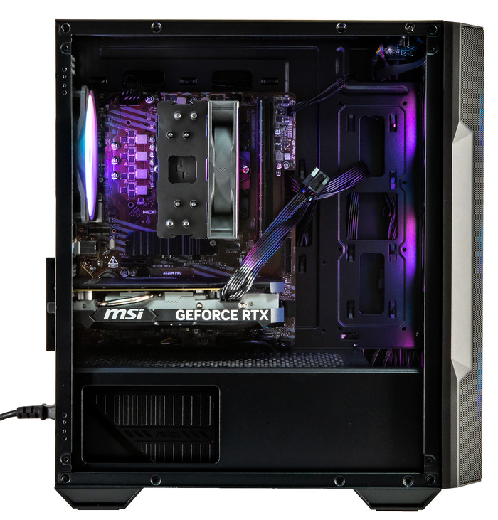 Cobalt x POWERED BY MSI - Tier 1 - RTX 5060 - Ryzen 7 5700X - 32GB - 1TB SSD left side