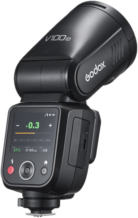 Godox Speedlite V100 Canon left side