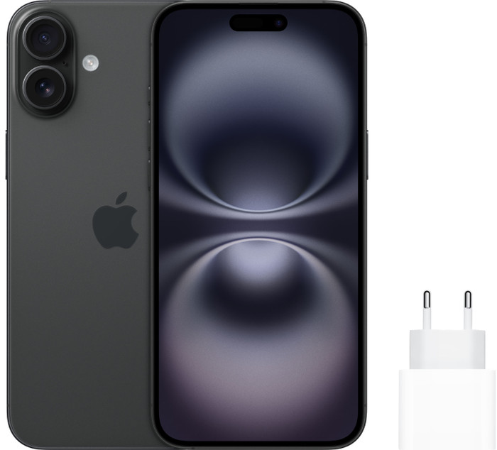 Apple iPhone 16 Plus 256GB Schwarz + Apple Schnellladegerät Main Image