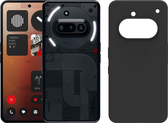 Nothing Phone (3a) 128GB Black 5G + Just in Case Back Cover Black Main Image