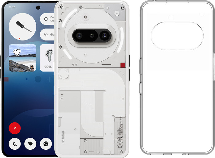 Nothing Phone (3a) 256GB White 5G + Just in Case Back Cover Transparent Main Image