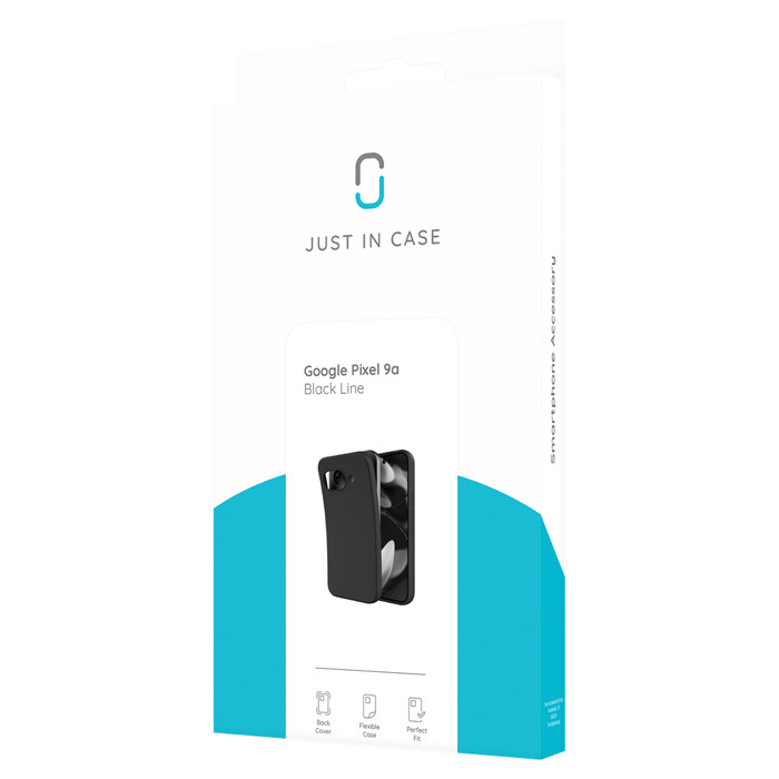 Just in Case Soft Design Google Pixel 9a Back Cover Black packaging