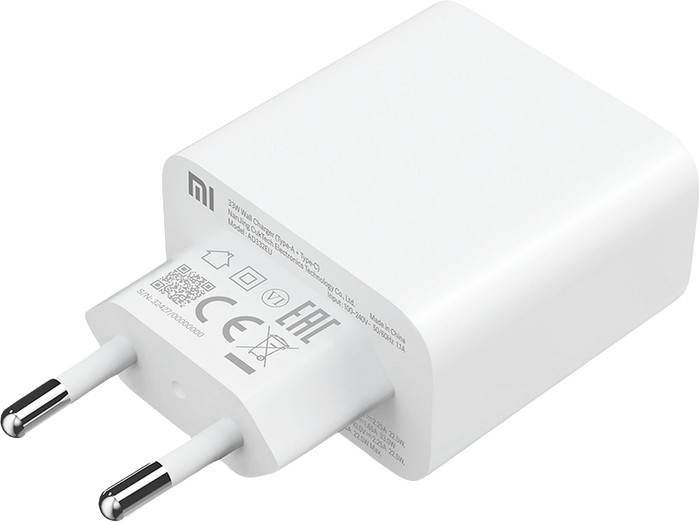 Xiaomi Power Delivery and Quick Charge Charger with 2 USB Ports 33W White front