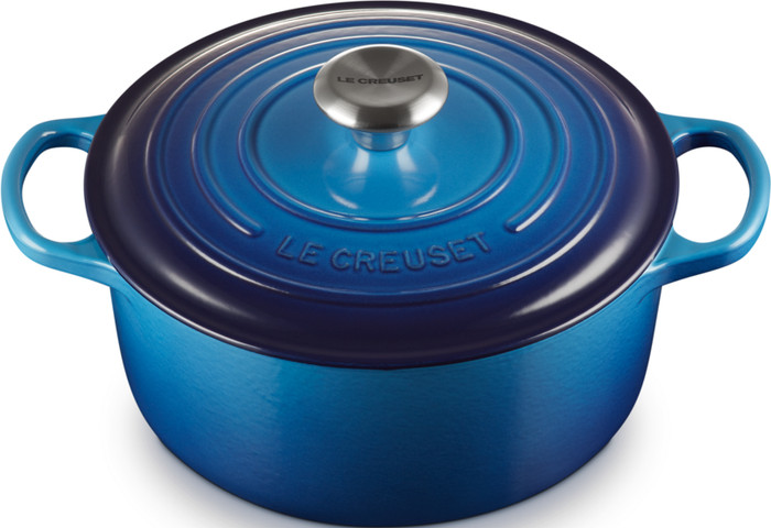 Le Creuset Signature Round Dutch Oven 26cm Azure front