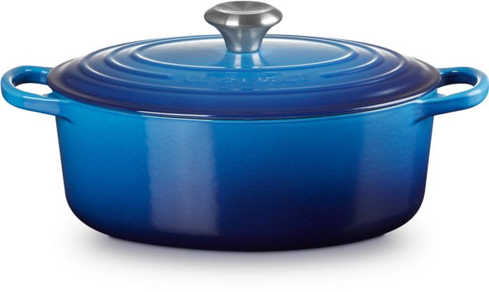 Le Creuset Signature Ovaler Bräter 31 cm Azurblau Main Image