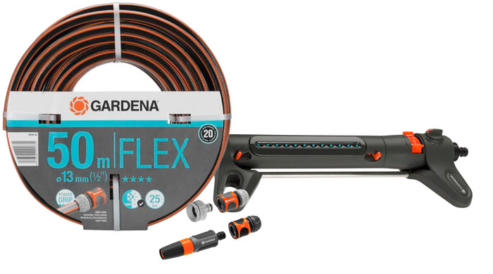 Gardena Comfort FLEX 50 m Small Regnerset Main Image