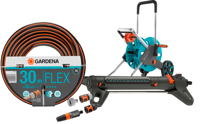 Gardena Comfort FLEX 30 m CleverRoll M Small Regnerset Main Image