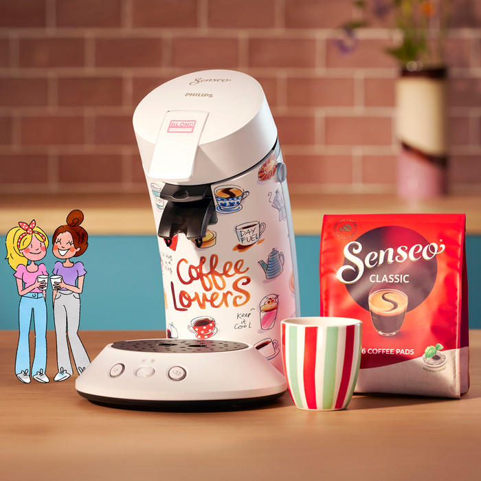 Philips Senseo Original Plus CSA210/15 Blond Amsterdam produkt in gebrauch