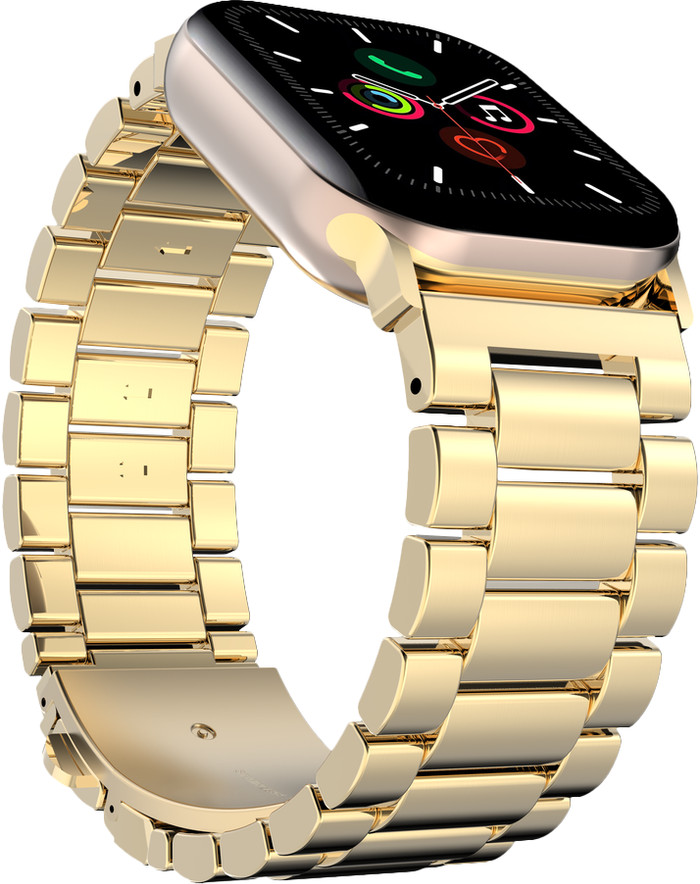 Just in Case Edelstahl-Armband Gold für Apple Watch 40/41/42 mm linke seite