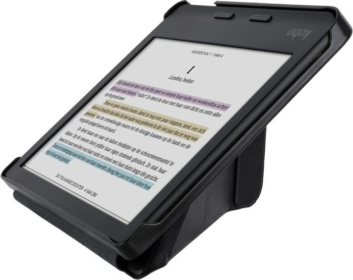 BlueBuilt Kobo Libra Colour Book Case Schwarz detail