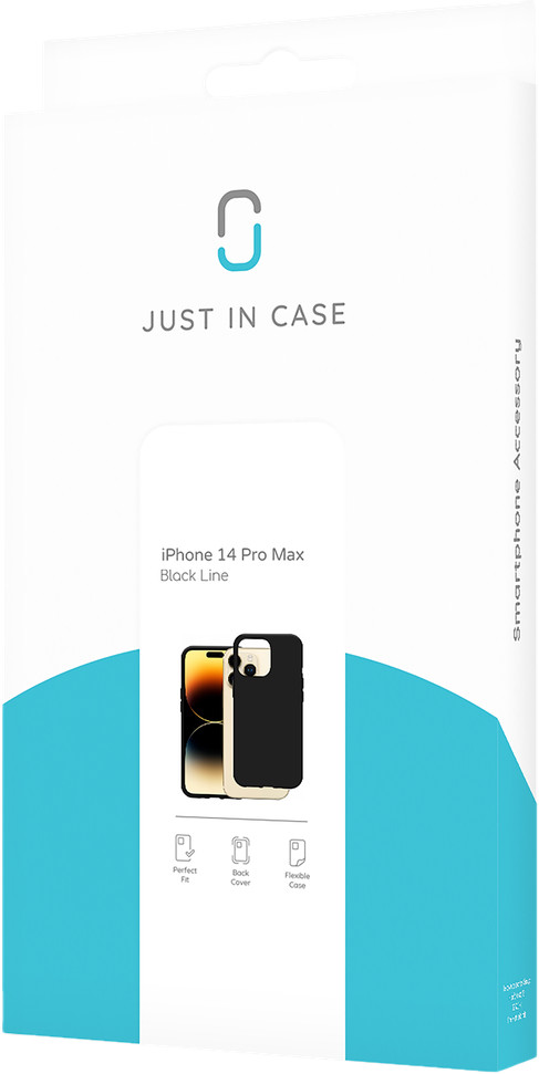 Just in Case Soft Design Apple iPhone 14 Pro Max Back Cover Black packaging