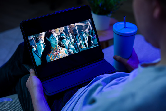 BlueBuilt Apple iPad Air 13 inches (2025/2024)/Pro 12.9 inches (2022) Book Case Black product in use