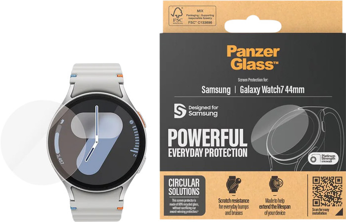 PanzerGlass Antibacterial Samsung Galaxy Watch 7 44mm Screen Protector Glass packaging