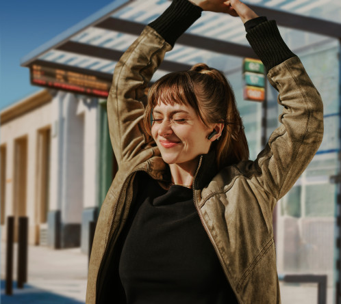 Sennheiser Accentum Open Schwarz produkt in gebrauch