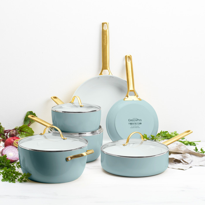 GreenPan Padova Reserve Topf-/Pfannenset 10-teilig Sky Blue visueller lieferant