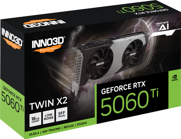 INNO3D GeForce RTX 5060 Ti TWIN X2 OC 16GB verpackung