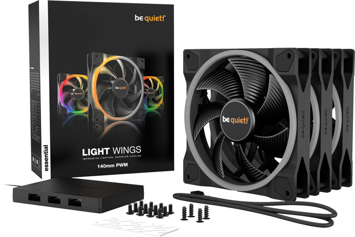 be quiet! Light Wings PWM 140x140x25 - Triple Fan Kit zubehör