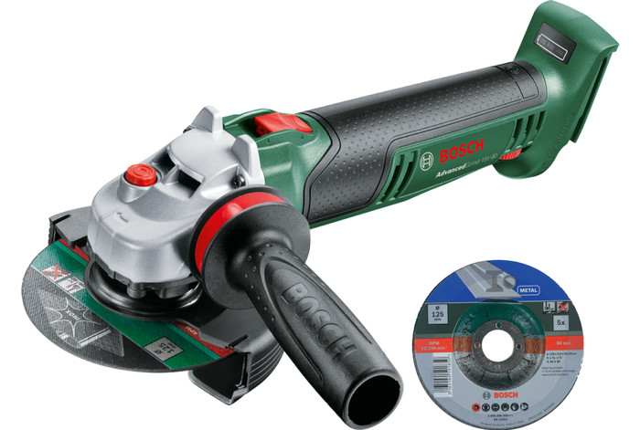 Bosch AdvancedGrind 18V-80 (ohne Akku) + Bosch 125-mm-Schleifscheibe Metall 5 Stück Main Image
