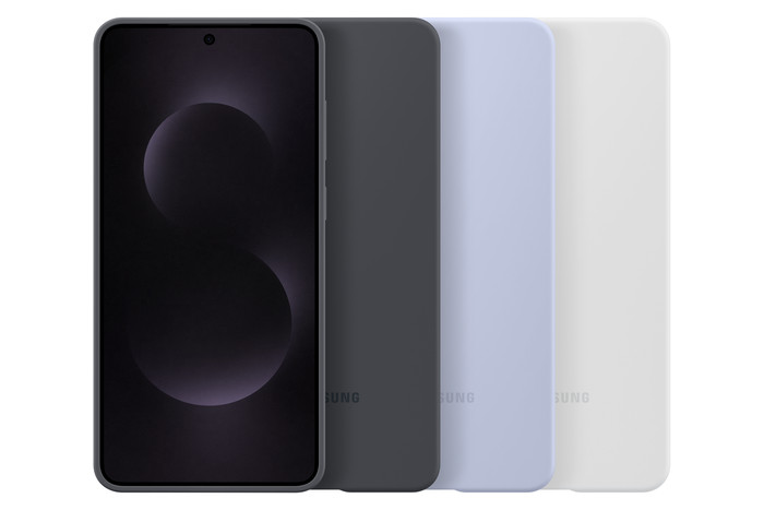 Samsung Galaxy S25 Edge Backcover aus Silikon Grau Verbundprodukt