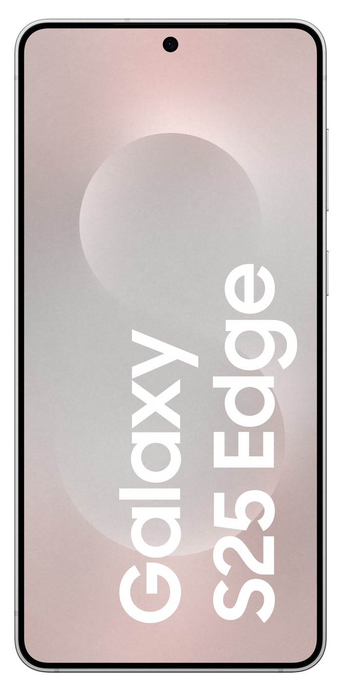 Samsung Galaxy S25 Edge 256GB Silver 5G + Samsung Charger 25W Black front