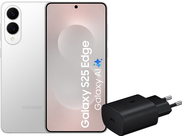 Samsung Galaxy S25 Edge 512GB Silber 5G + Samsung Ladegerät 25 Watt Schwarz Main Image