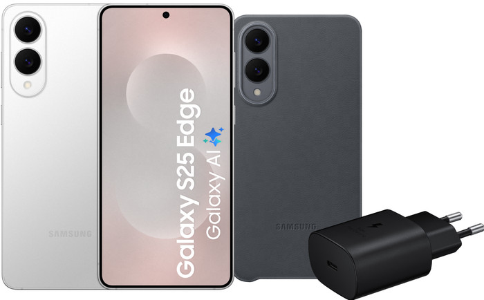 Samsung Galaxy S25 Edge 256GB Silber 5G + Zubehörset Main Image