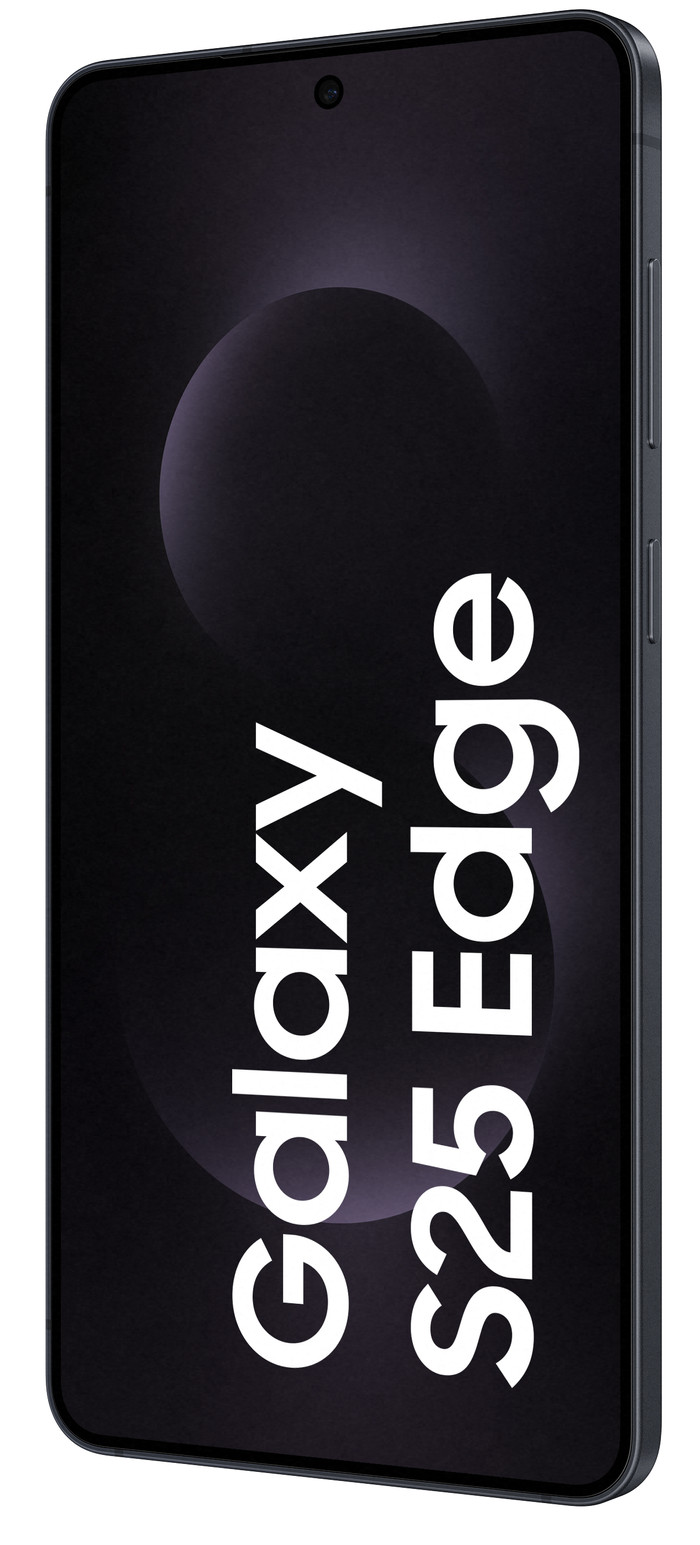 Samsung Galaxy S25 Edge 256GB Black 5G + Samsung Charger 25W Black front