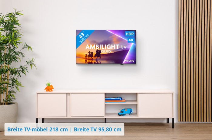 Philips Ambilight 43 Zoll PUS8500 QLED 4K (2025) + Philips TAB6100 visuelles Coolblue 1